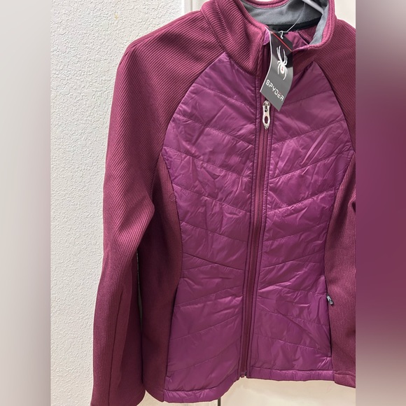 NWT Spyder Nova Mixed Media Zip Jacket - Picture 7 of 10